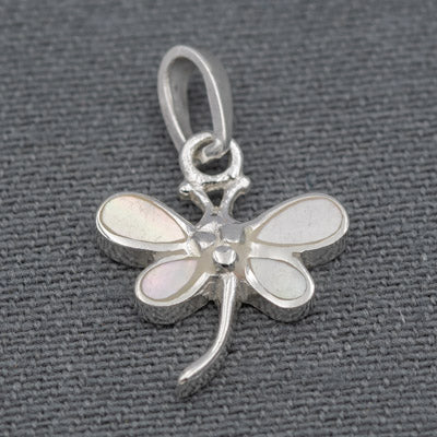 Small Sterling Silver Dragonfly Pendant - Silvertree Jewelry #