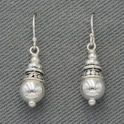 Sterling Silver Bali Dangling Earrings - Silvertree Jewelry #