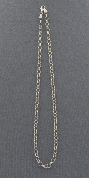 Sterling Silver Belcher Chain Necklace – 5mm Links, 45cm with Lobster Clasp