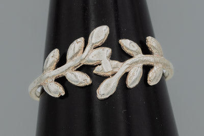 Sterling Silver Double Band Branch Ring 1mm Design