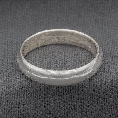Sterling Silver Double Band Ring 5mm Half Round