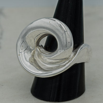 Sterling Silver Electroplated Open Band Ring 2.5cm