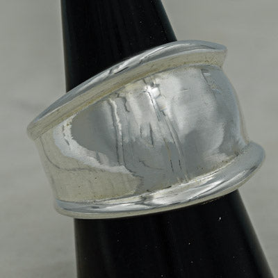 Sterling Silver Electroplated Ring 2cm Tapered Design