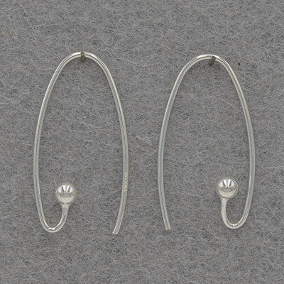 Sterling Silver Hairpin Ball Earrings - Silvertree Jewelry #