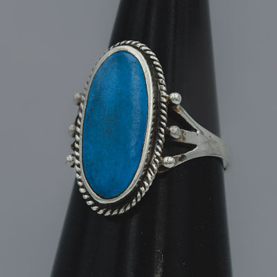 Sterling Silver Howlite Ring with Rope Edge