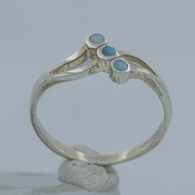 Sterling Silver Multi MOP Split Shank Ring