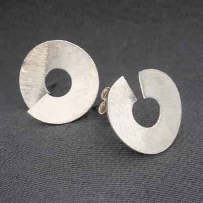Sterling Silver Open Circle Earrings 1.8cm Modern