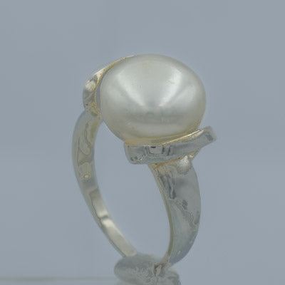 Sterling Silver Pearl Statement Ring
