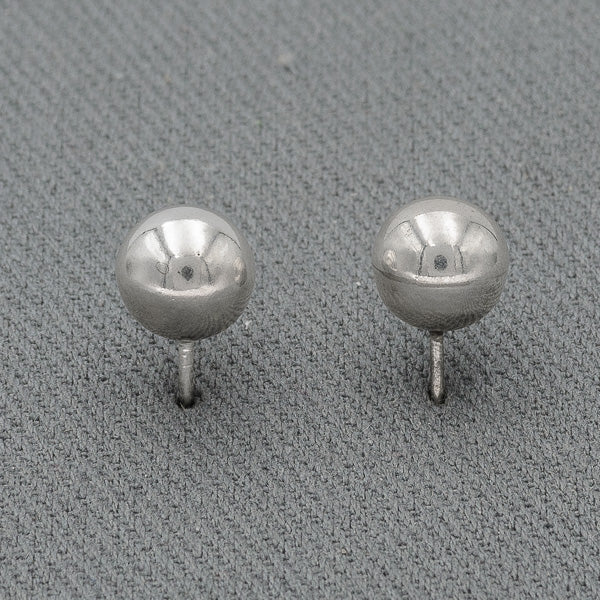 Sterling Silver Round Ball Stud Earrings – 8 mm - Silvertree Jewelry #