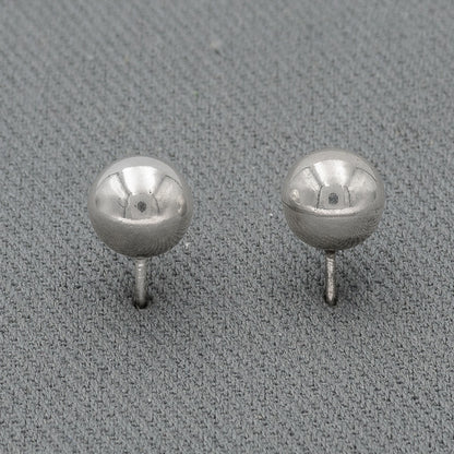 Sterling Silver Round Ball Stud Earrings – 8 mm - Silvertree Jewelry #