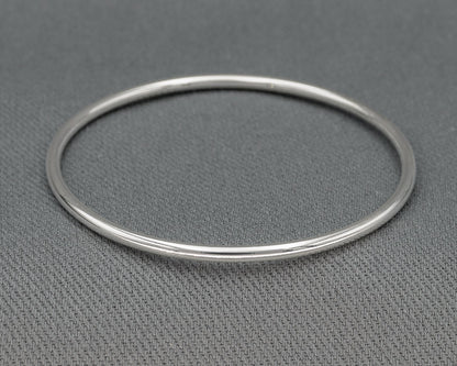 Sterling Silver Round Bangle – 3mm