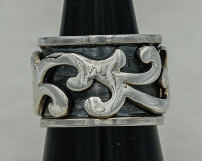 Sterling Silver Spinning Filigree Ring 1.5cm Design