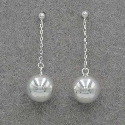 Sterling silver swaying ball earring - Silvertree Jewelry #