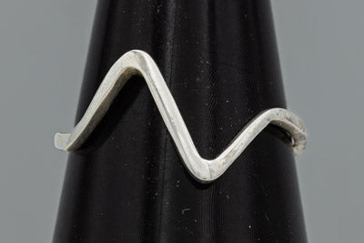 Sterling Silver Z Shape Ring 1cm Minimal Design