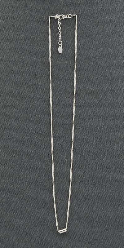 Sterling silver CD chain with a cylinder slider.