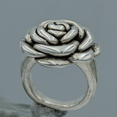 Sterling silver Electroplated  Rose Ring 