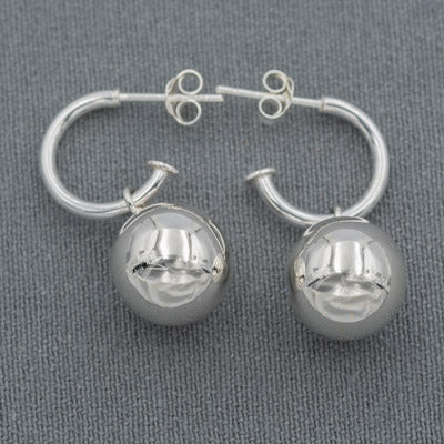 Sterling silver Pretty woman earrings 12 mm - Silvertree Jewelry #