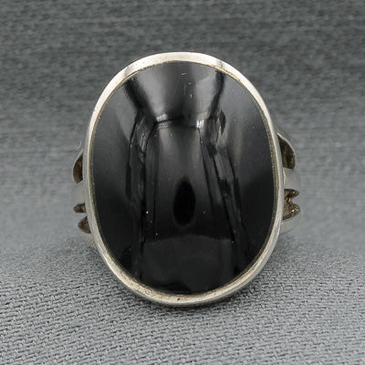 Sterling silver black onyx ring
