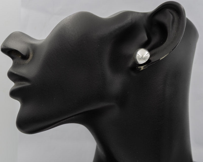Sterling Silver Dome Stud Earrings (12 mm) - Silvertree Jewelry #