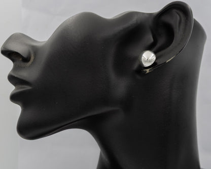 Sterling Silver Dome Stud Earrings (12 mm) - Silvertree Jewelry #