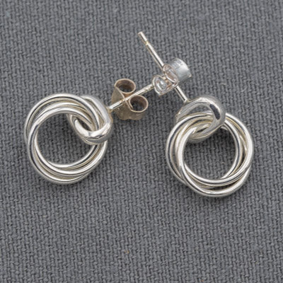 Sterling silver intertwined circles - Silvertree Jewelry #