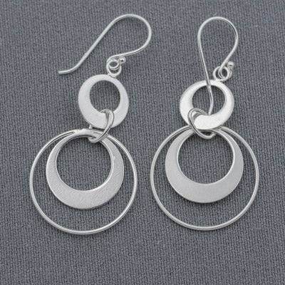 Sterling silver layered circles - Silvertree Jewelry #