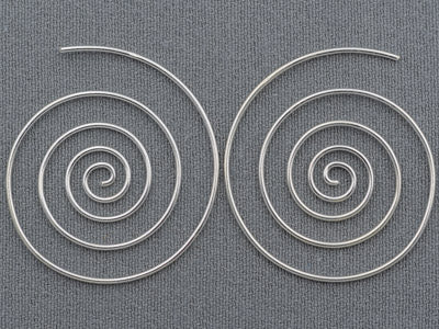 Sterling silver spiral earring L - Silvertree Jewelry #