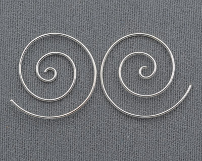Sterling silver spiral earrings M - Silvertree Jewelry #