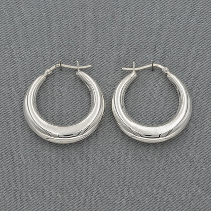 Sterling silver tapered hoops
