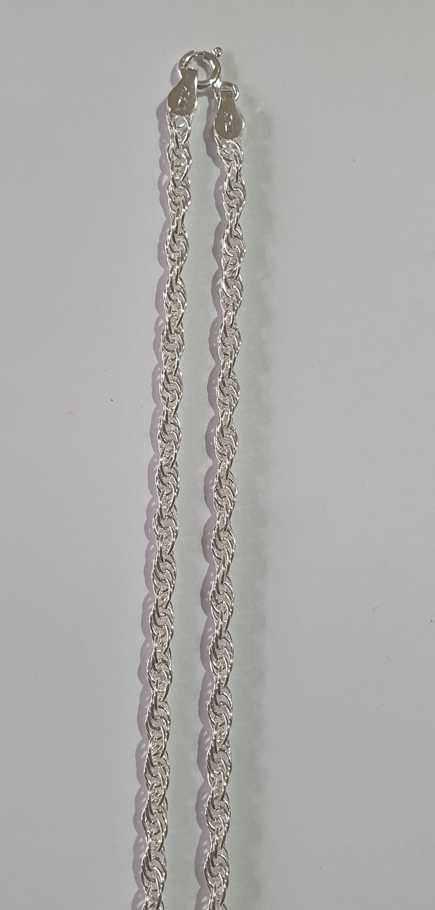 Rope silver chain