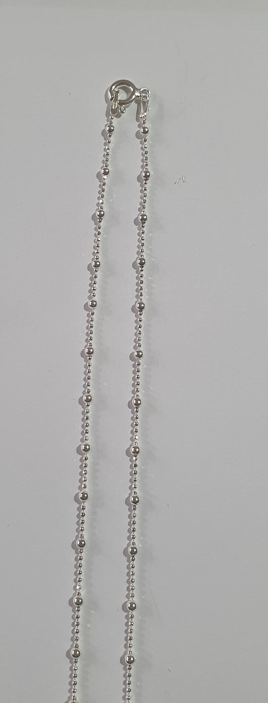 Elegant Silver Chain with Bobbles - Available in 3 Lengths
