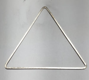 Triangle brushed silver bangle