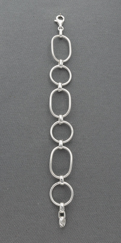 Rectangle and circle bracelet