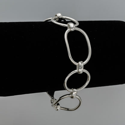 Rectangle and circle bracelet