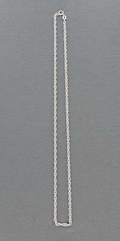 3mm Sterling Silver Rope Chain Necklace