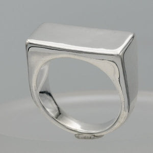 Sterling silver rectangular ring