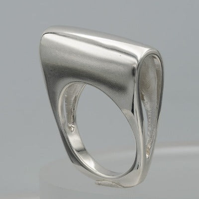 Sterling silver rounded top ring