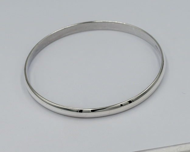 6mm Sterling  silver half round bangle