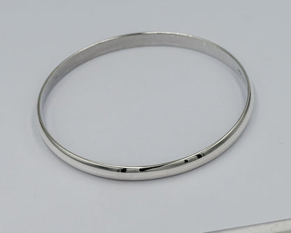 6mm Sterling  silver half round bangle