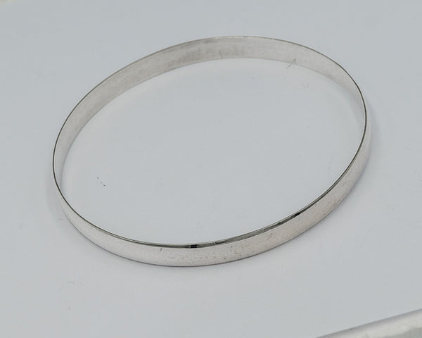 Silver  flat bangle 5mm x 70mm