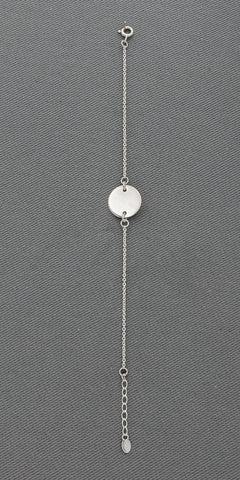 Sterling silver Bracelet with a round disk