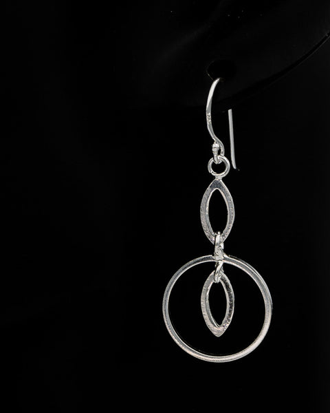 Sterling silver dangling earrings