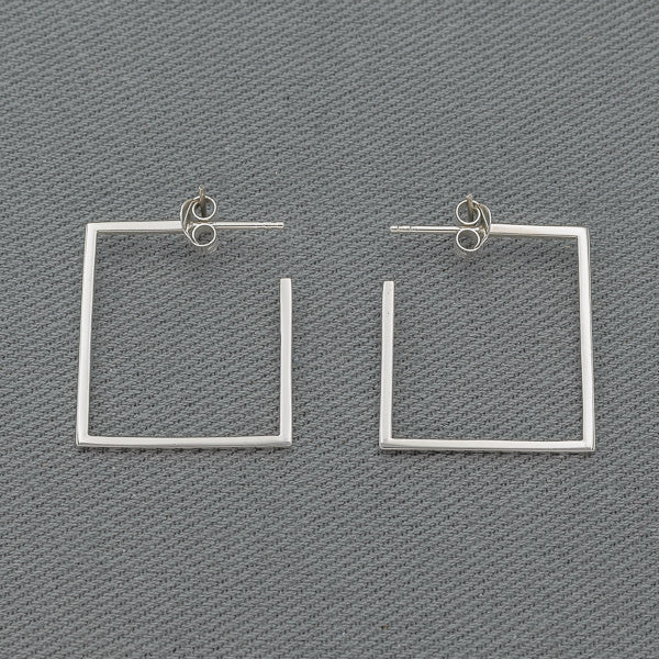 Square hoops with butterfly backs