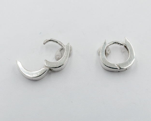 Sterling silver huggie earrings