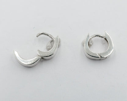 Sterling silver huggie earrings