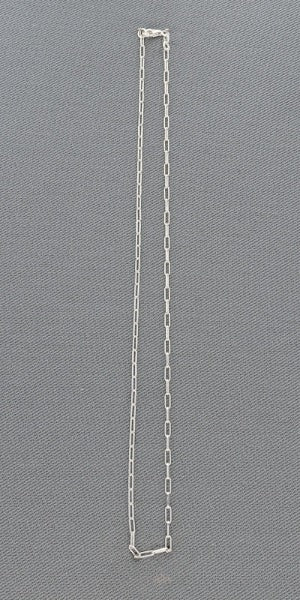 Sterling silver paperclip chain thin