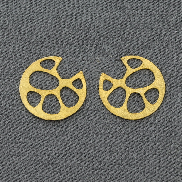 Beehive gold plated earrings