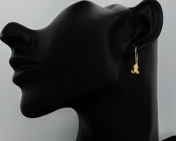 Tulip earring gold plated