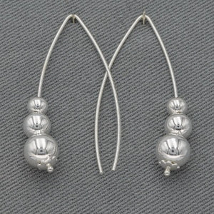 Sterling silver v-hook with 3 balls