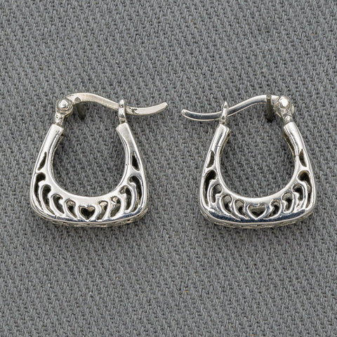 Bali style square hoops